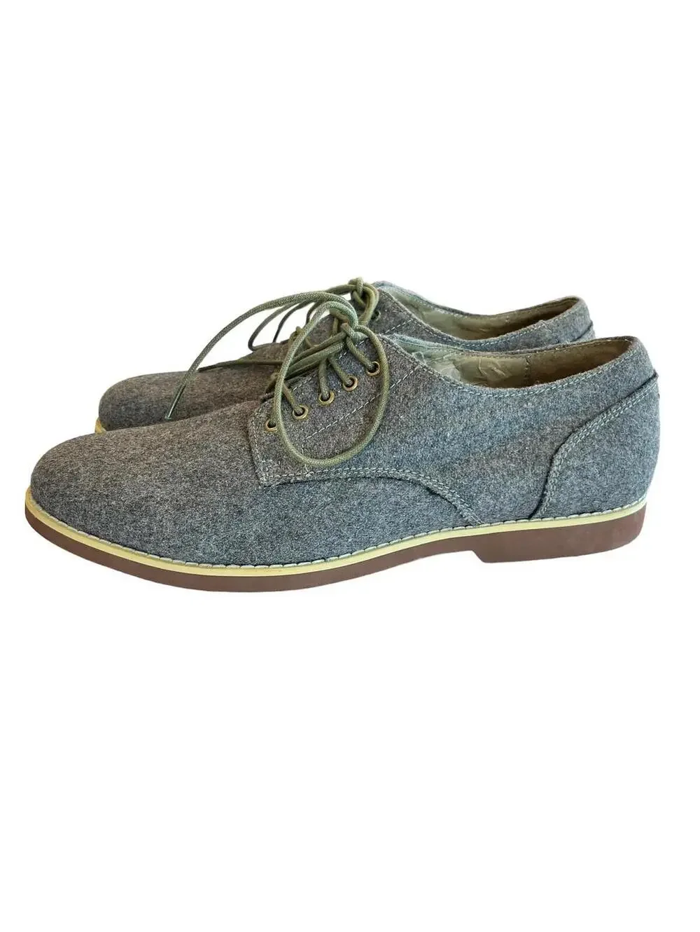 Hawkings Mcgill Mens Size 10 Grey lace up Casual Shoes Faux Suede